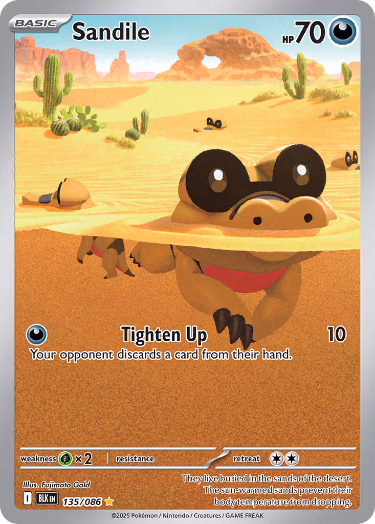 Sandile 135/86 Pokemon card
