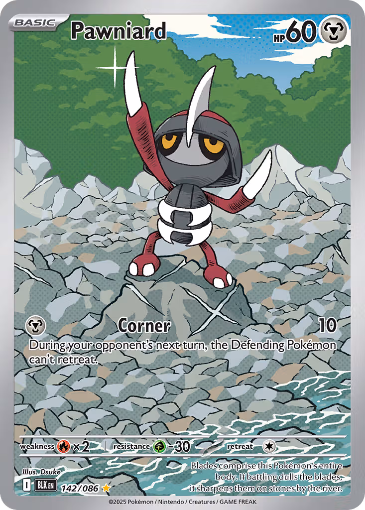 Pawniard 142/86 Pokemon card
