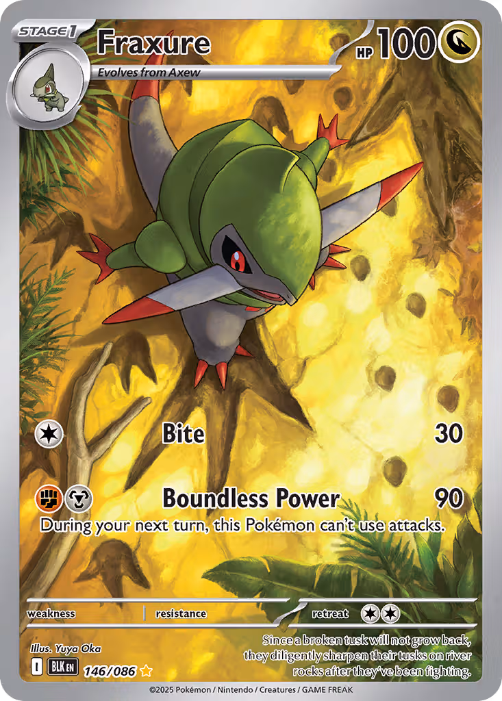 Fraxure 146/86 Pokemon card