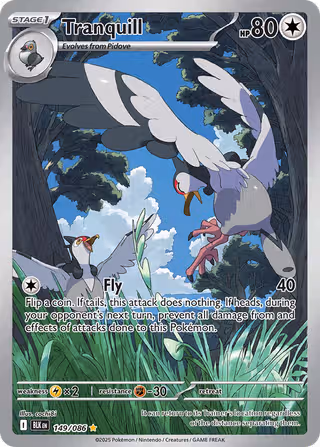Tranquill 149/86 Pokemon card