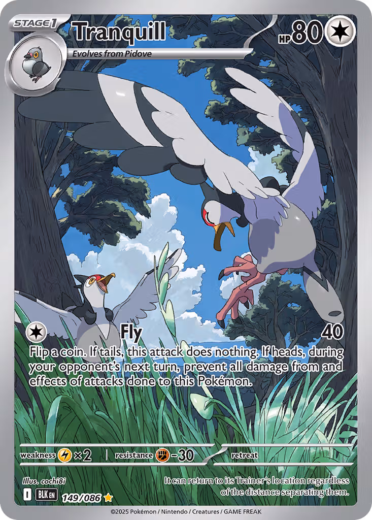 Tranquill 149/86 Pokemon card