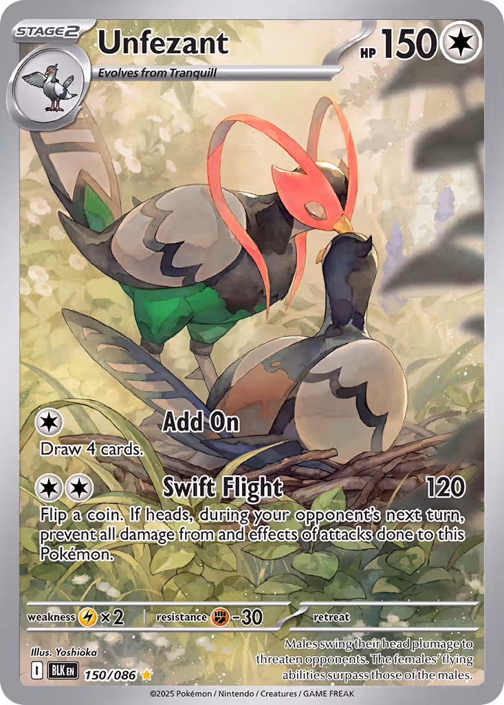 Unfezant 150/86 Pokemon card