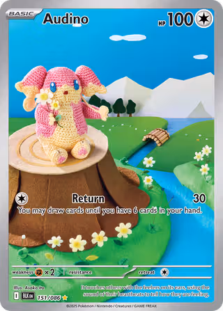 Audino 151/86 Pokemon card