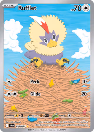 Rufflet 154/86 Pokemon card