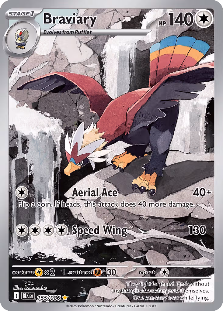 Braviary 155/86 Pokemon card