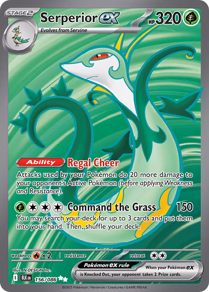 Serperior ex 156/86 Pokemon card
