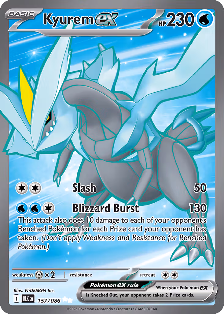Kyurem ex 157/86 Pokemon card
