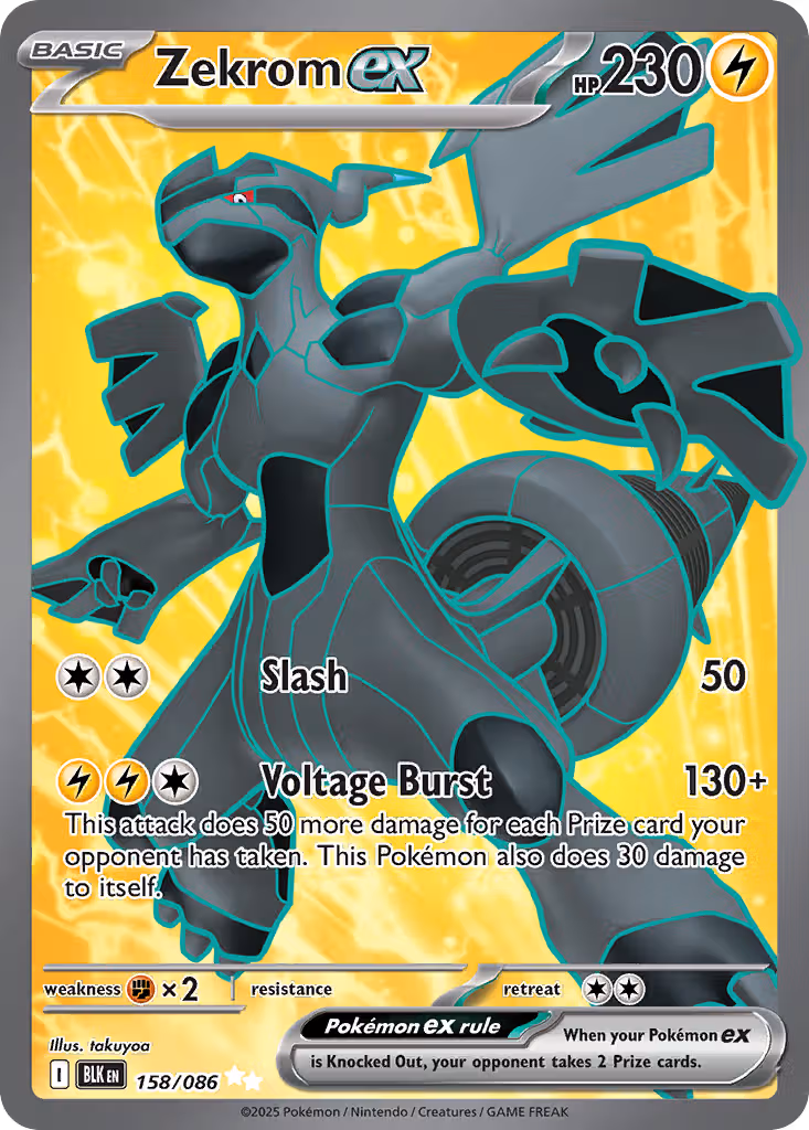 Zekrom ex 158/86 Pokemon card