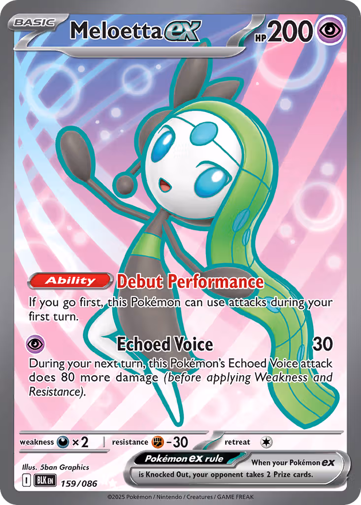 Meloetta ex 159/86 Pokemon card