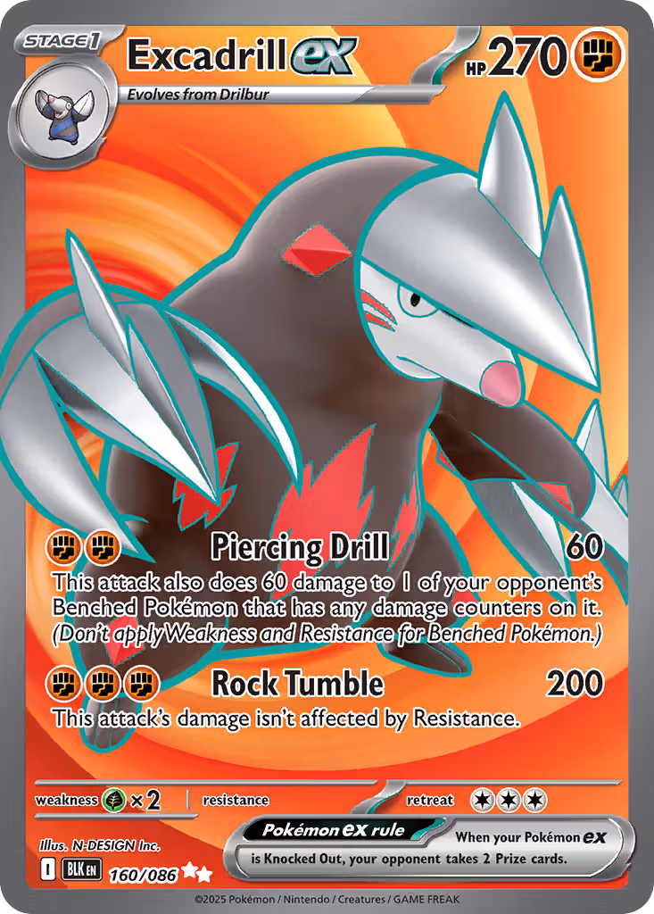 Excadrill ex 160/86 Pokemon card