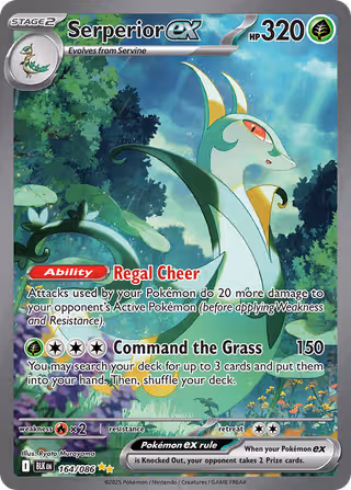 Serperior ex 164/86 Pokemon card