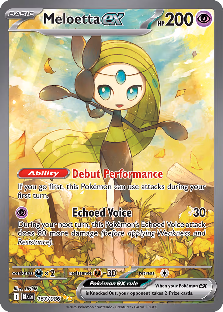 Meloetta ex 167/86 Pokemon card