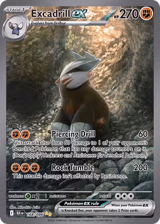 Excadrill ex 168/86 Pokemon card