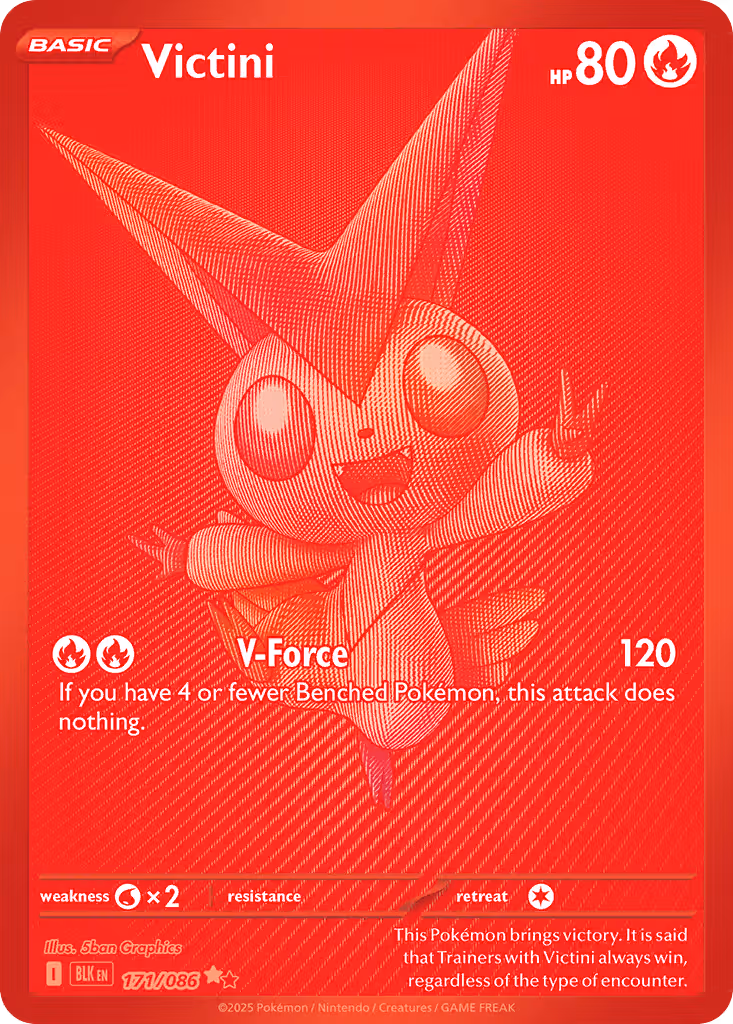 Victini 171/86 Pokemon card