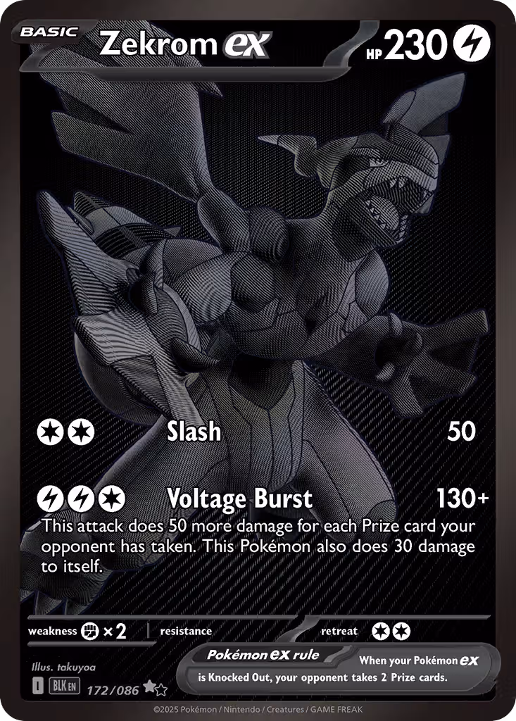 Zekrom ex 172/86 Pokemon card