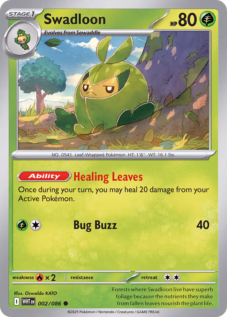 Swadloon 2/86 Pokemon card