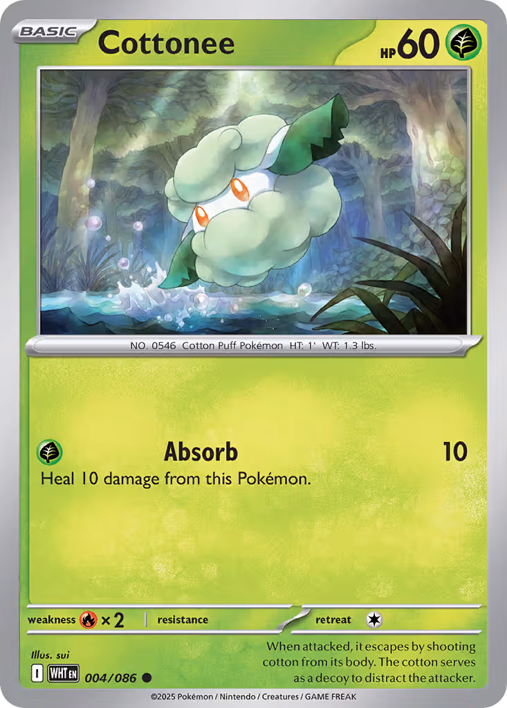 Cottonee 4/86 Pokemon card