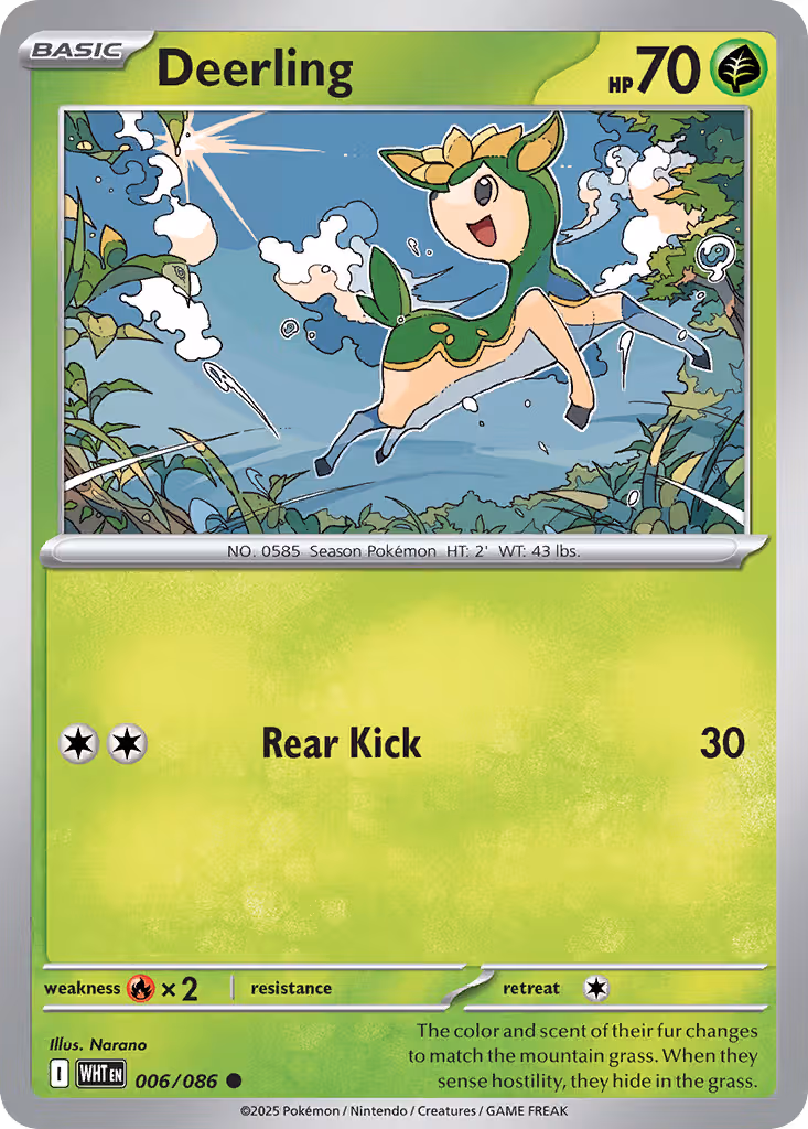 Deerling 6/86 Pokemon card