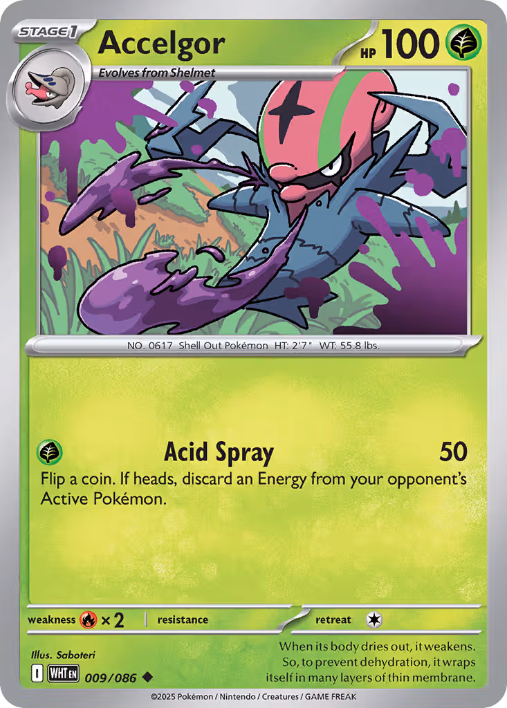 Accelgor 9/86 Pokemon card
