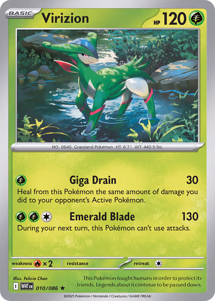 Virizion 10/86 Pokemon card