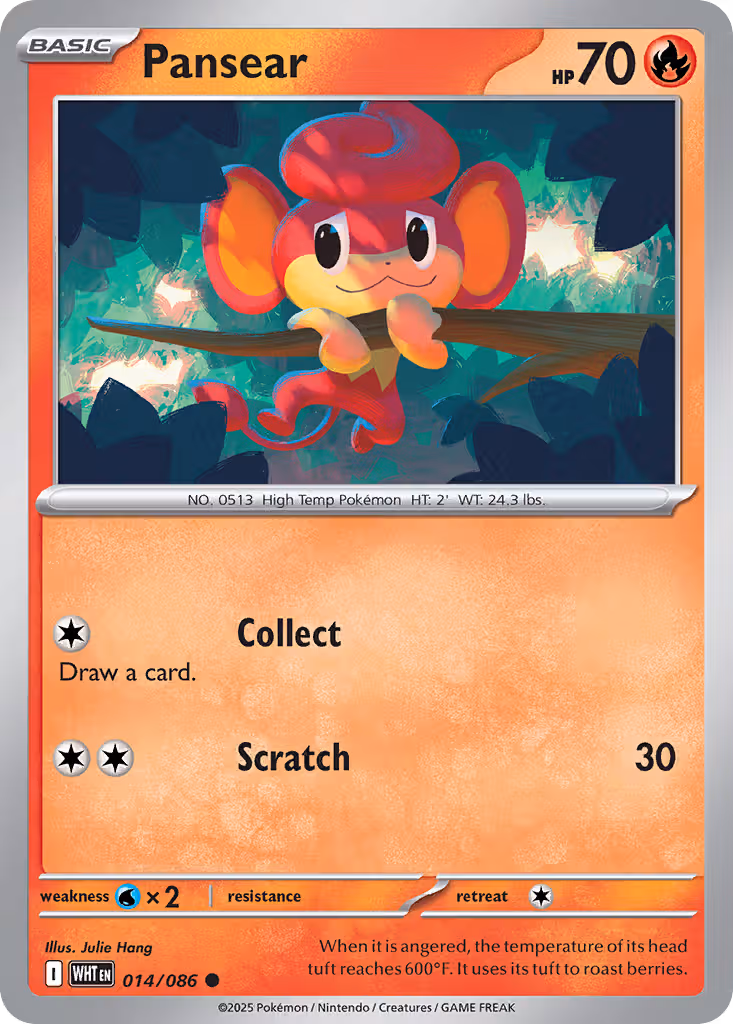 Pansear 14/86 Pokemon card