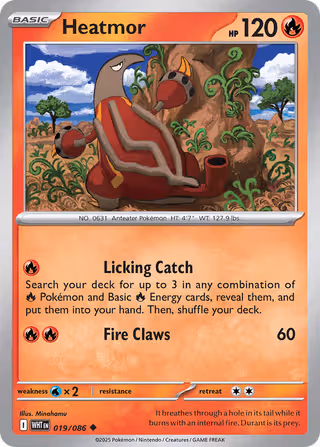 Heatmor 19/86 Pokemon card