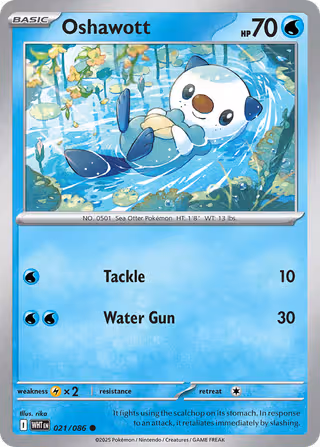 Oshawott 21/86 Pokemon card