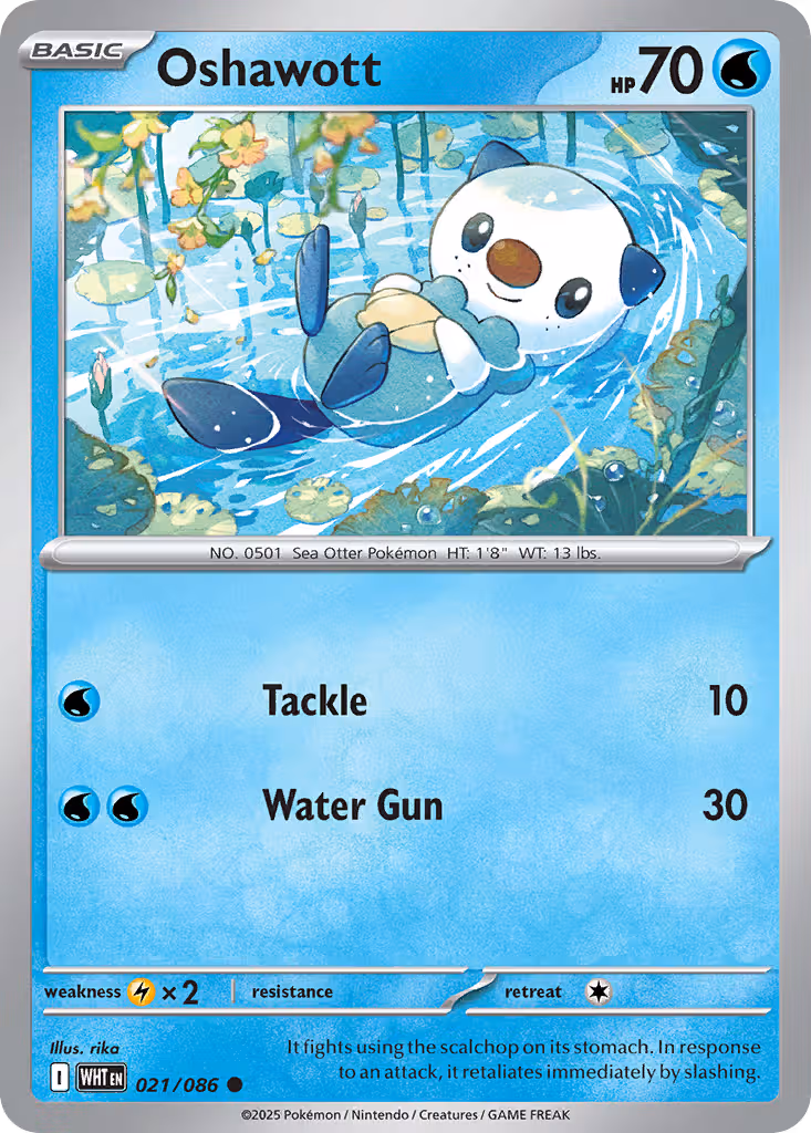 Oshawott 21/86 Pokemon card