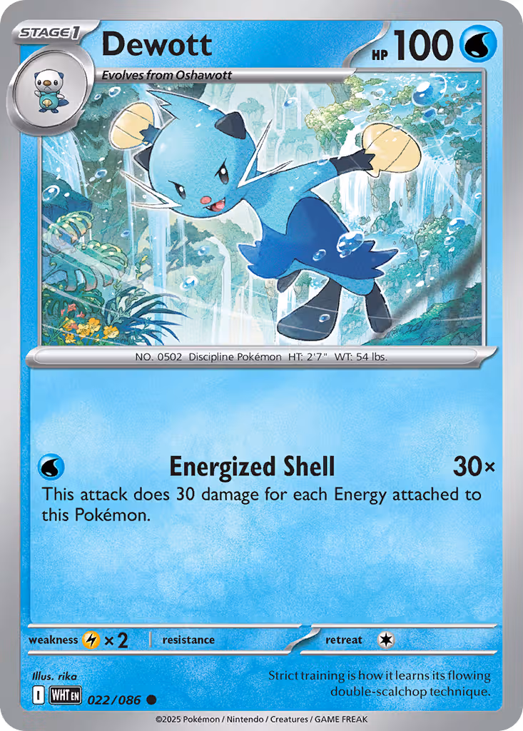 Dewott 22/86 Pokemon card