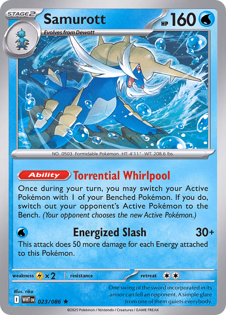 Samurott 23/86 Pokemon card