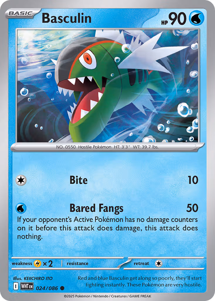 Basculin 24/86 Pokemon card