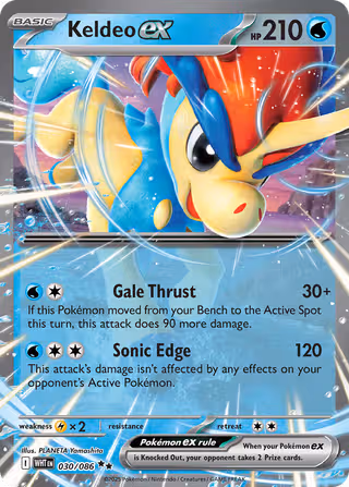 Keldeo ex 30/86 Pokemon card