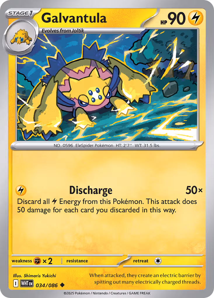 Galvantula 34/86 Pokemon card