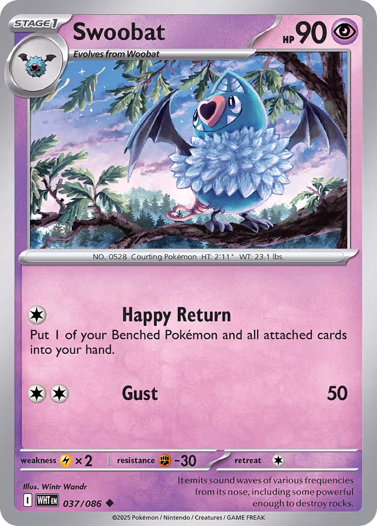 Swoobat 37/86 Pokemon card