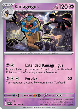 Cofagrigus 40/86 Pokemon card