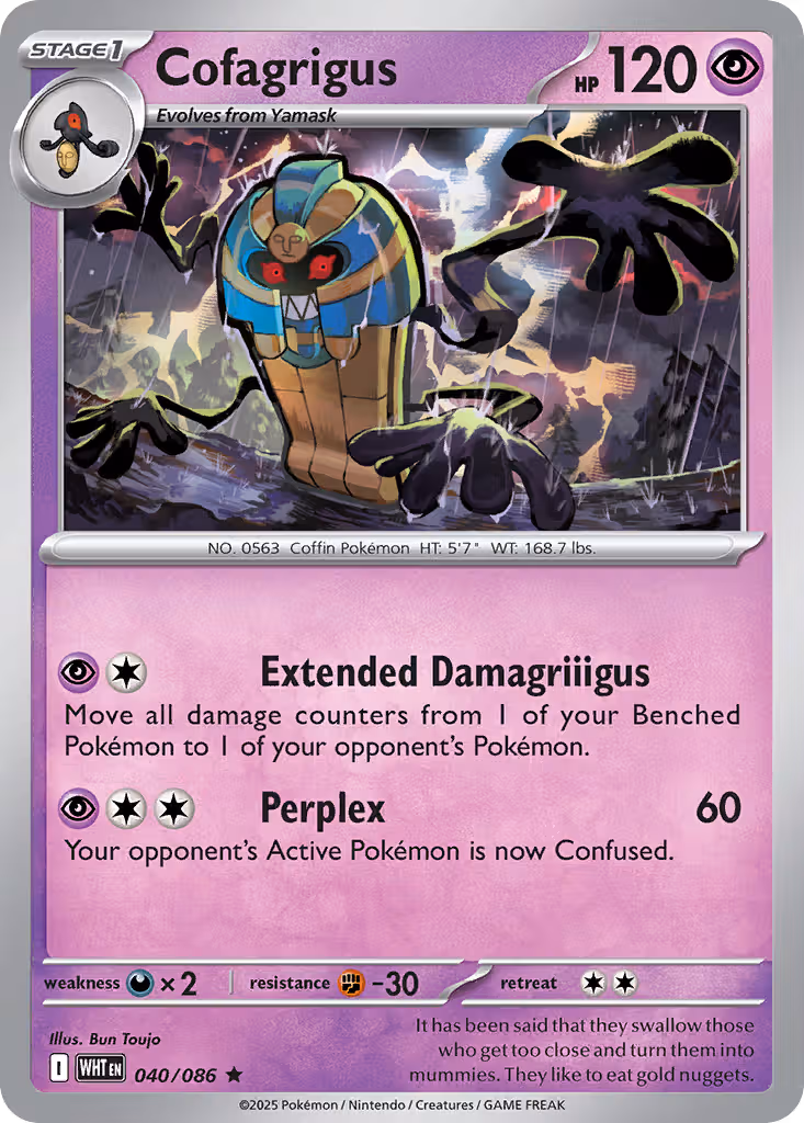 Cofagrigus 40/86 Pokemon card