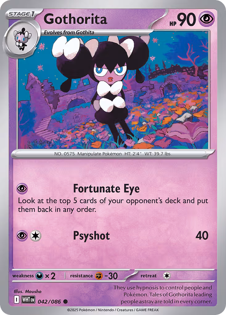 Gothorita 42/86 Pokemon card