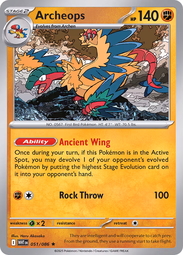 Archeops 51/86 Pokemon card