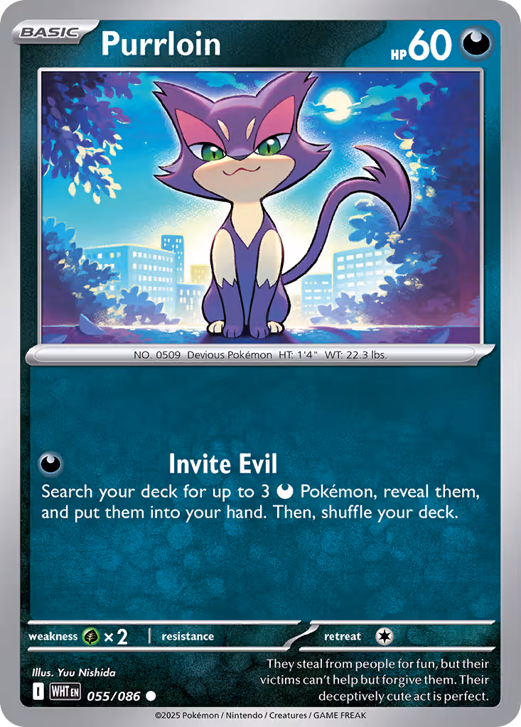 Purrloin 55/86 Pokemon card