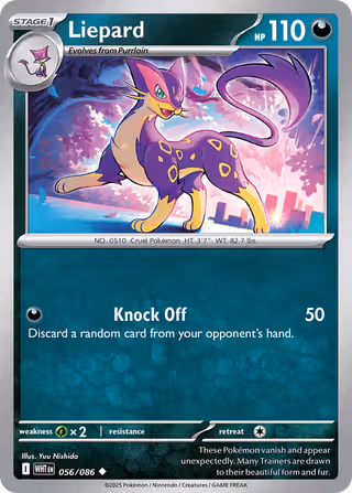 Liepard 56/86 Pokemon card