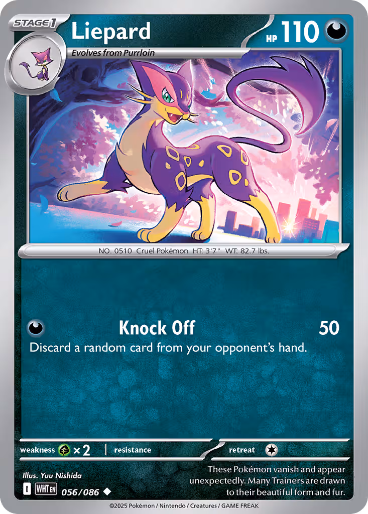 Liepard 56/86 Pokemon card