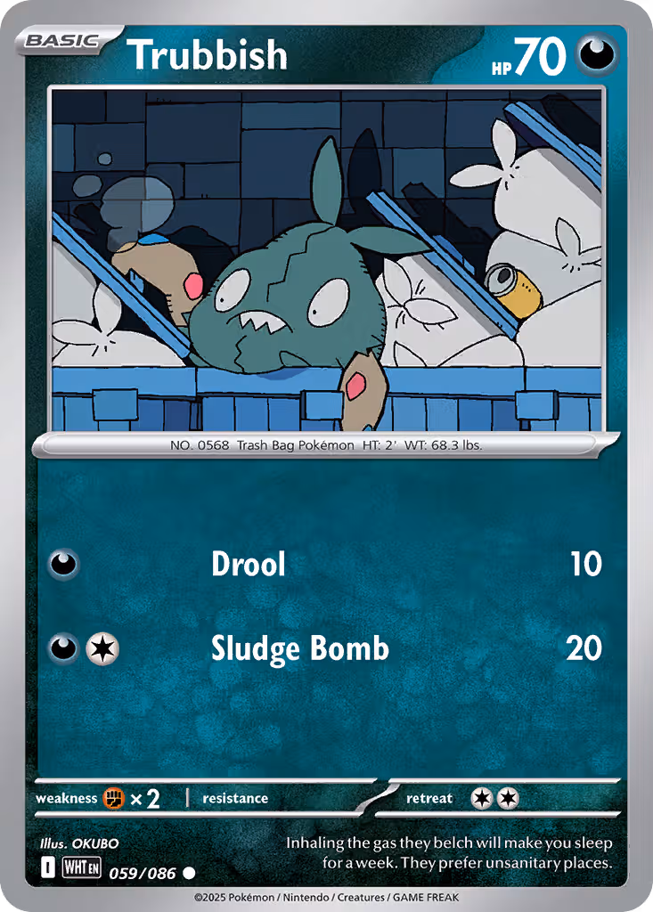 Trubbish 59/86 Pokemon card