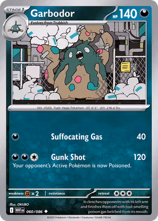Garbodor 60/86 Pokemon card