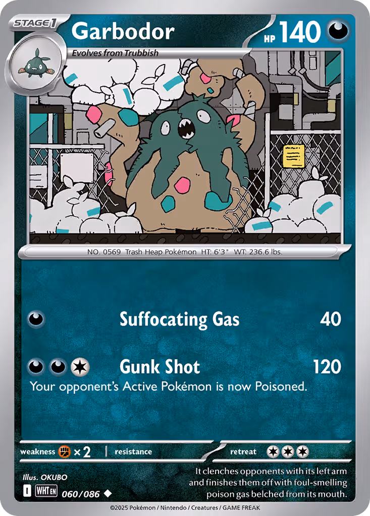 Garbodor 60/86 Pokemon card