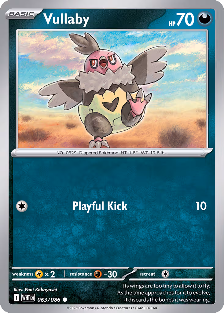 Vullaby 63/86 Pokemon card