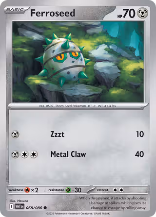 Ferroseed 68/86 Pokemon card