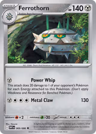 Ferrothorn 69/86 Pokemon card