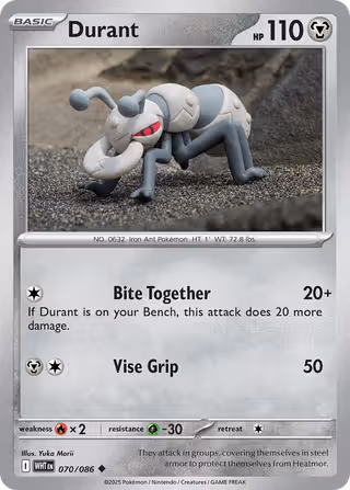Durant 70/86 Pokemon card