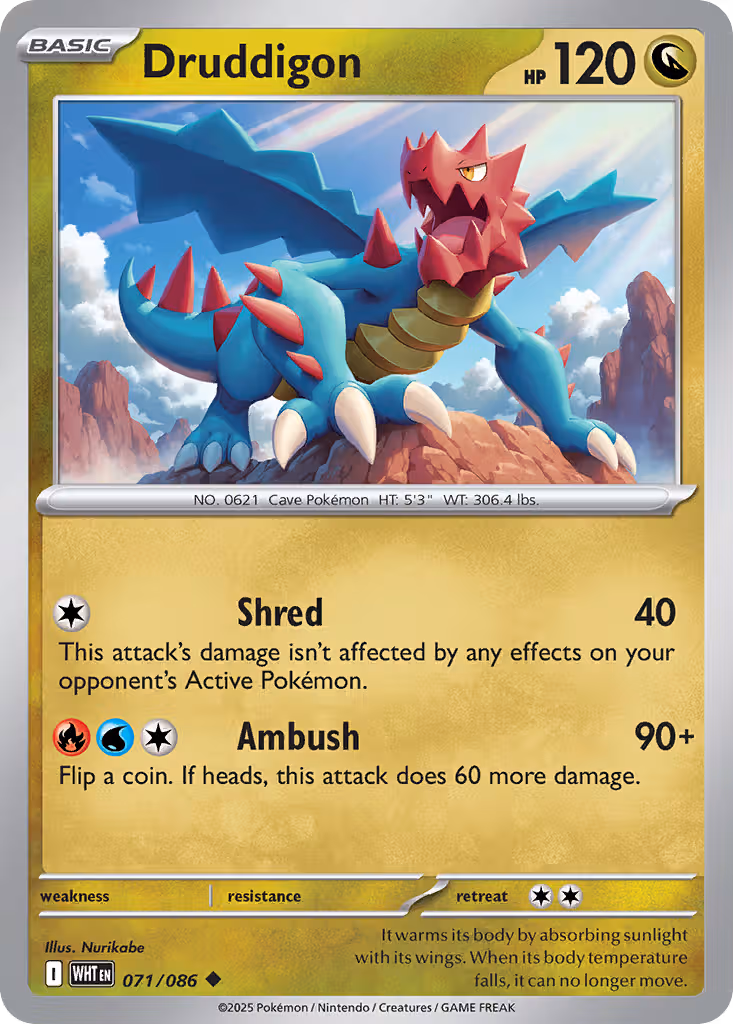 Druddigon 71/86 Pokemon card