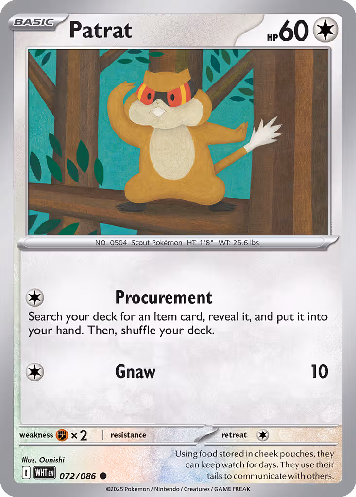 Patrat 72/86 Pokemon card